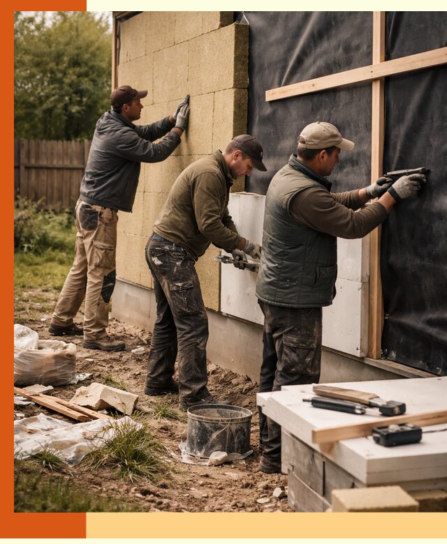 Утепление дачного дома под ключ в щербинке