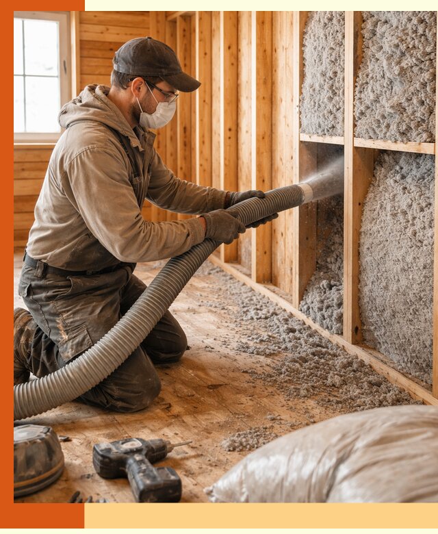 Утепление дачного дома эковатой в щербинке — быстро и надёжно