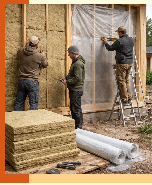 Утепление каркасного дома в щербинке под ключ с гарантией качества