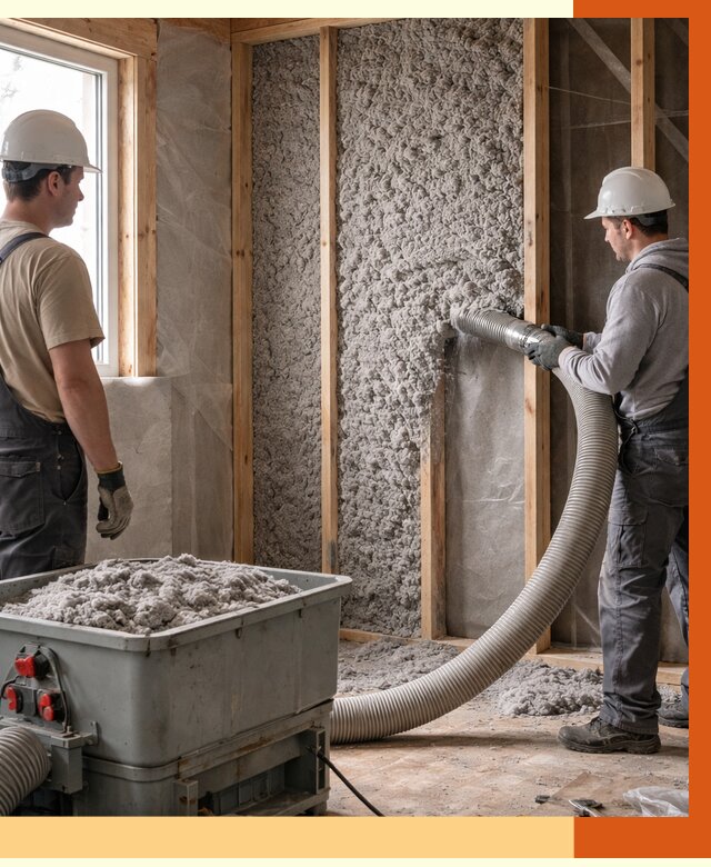 Утепление каркасного дома эковатой в щербинке от 1833 руб. | ТепломастерЩрб