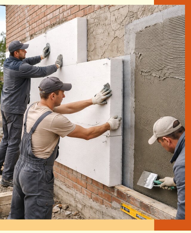 Утепление кирпичного дома в щербинке от 4276 руб. под ключ | ТепломастерЩрб