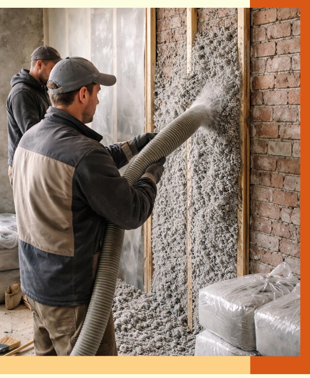 Утепление кирпичного дома эковатой в щербинке от 2393 руб./м² | ТепломастерЩрб