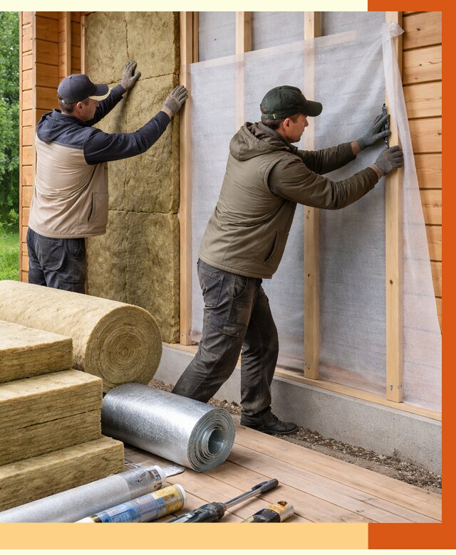 Утепление дома из двойного бруса в щербинке от 4887 руб./м² — ТепломастерЩрб под ключ