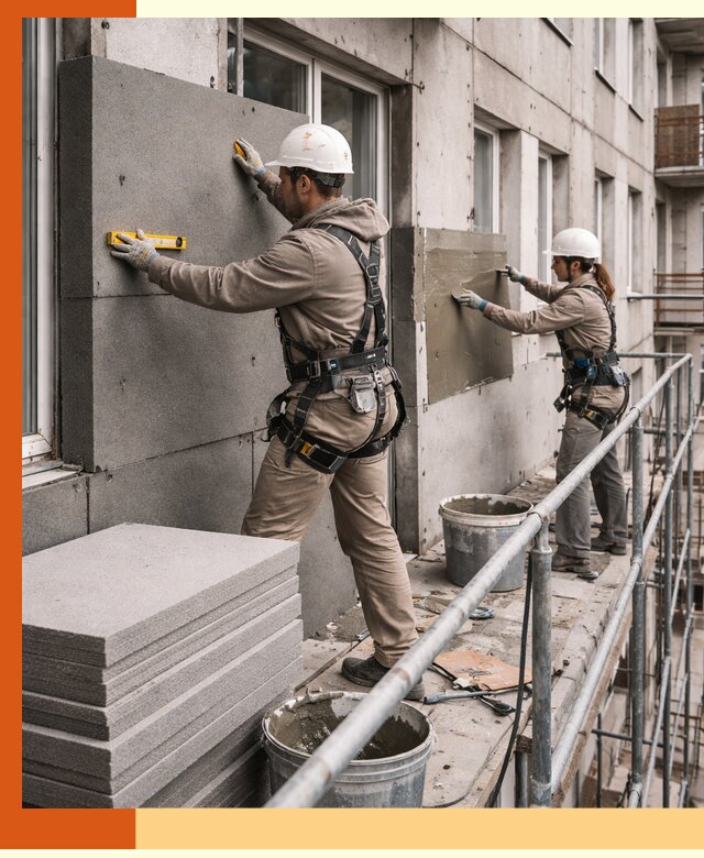 Утепление квартиры снаружи под ключ в щербинке