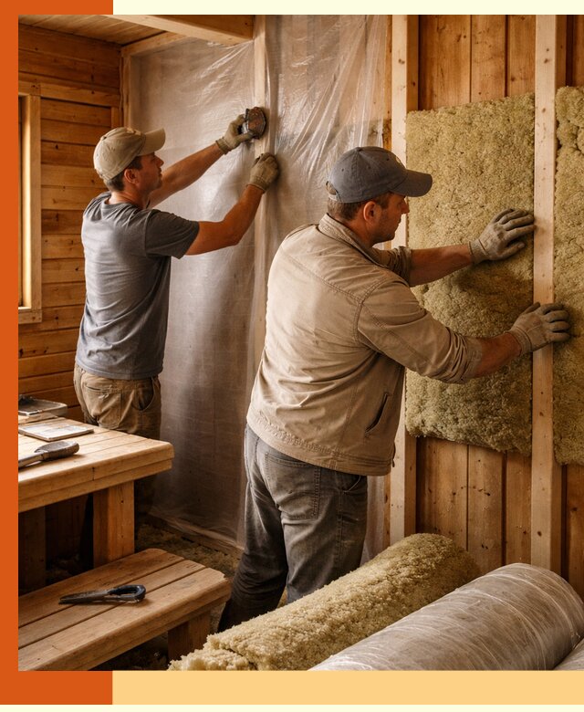 Утепление бани изнутри в щербинке качественно и недорого