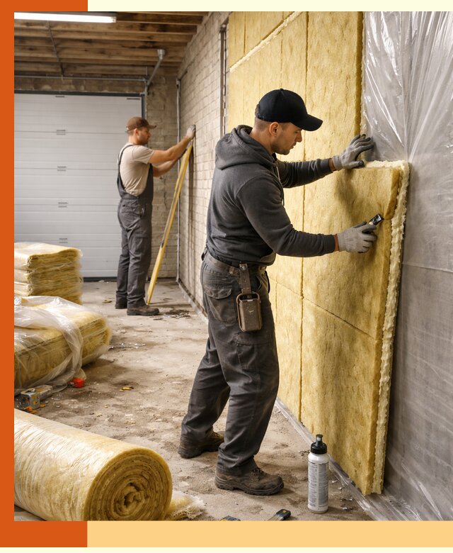 Утепление гаража под ключ в щербинке — все виды теплоизоляции