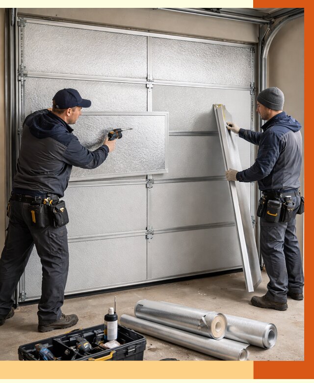 Утепление гаражных ворот в щербинке от 7993 руб/м2 — надежно и быстро | ТепломастерЩрб