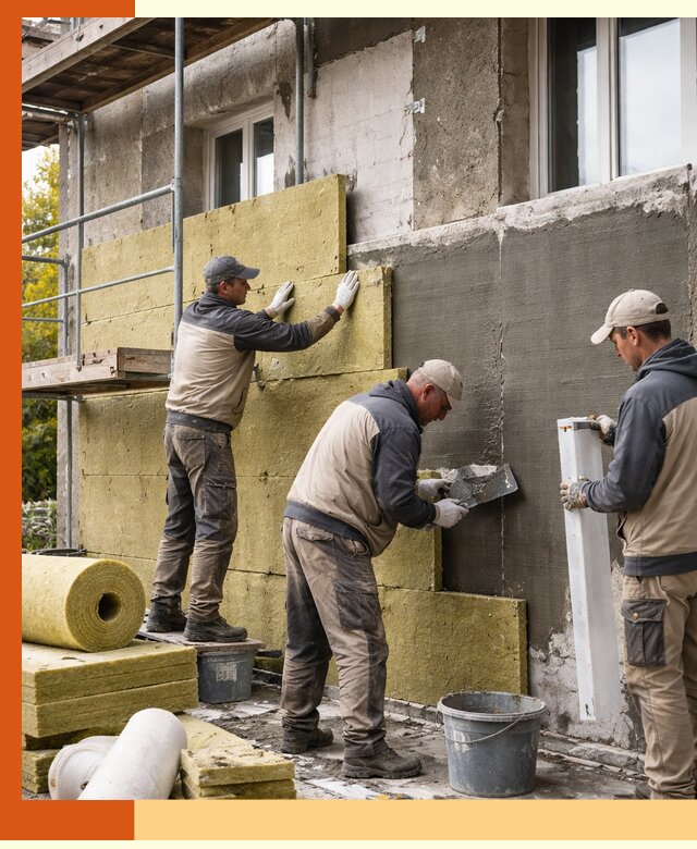 Утепление фасада зданий и домов в щербинке