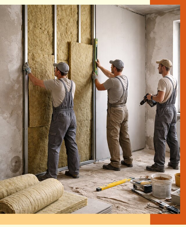 Утепление стен изнутри в щербинке от 2291 руб/м² под ключ | ТепломастерЩрб