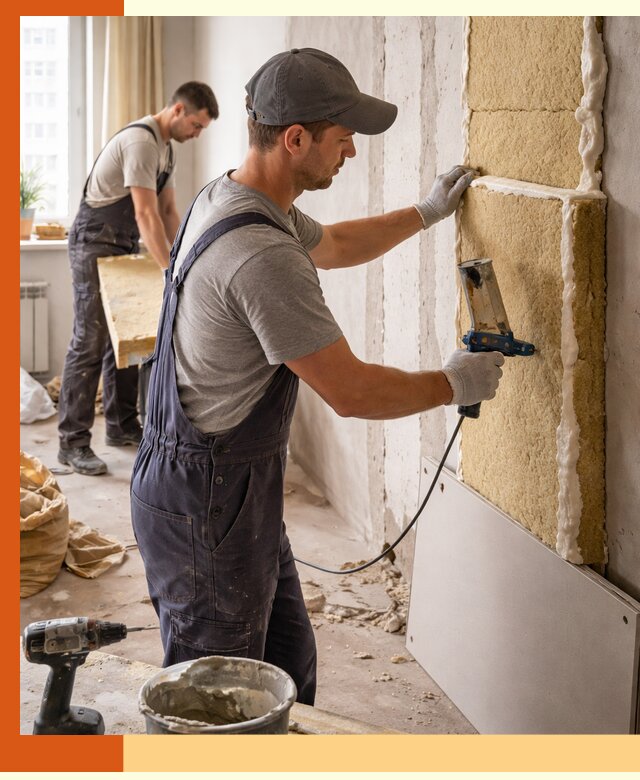 Утепление стен изнутри в щербинке — качественно и эффективно