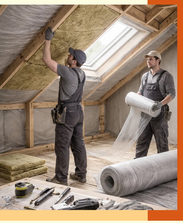 Утепление крыши изнутри мансарды в щербинке от 4276 руб./м² | ТепломастерЩрб