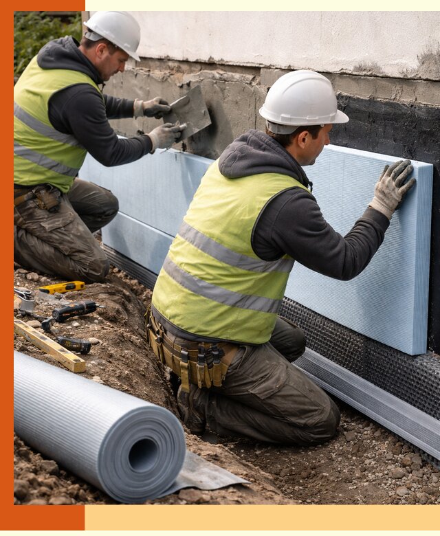 Утепление фундамента снаружи в щербинке — профессиональная теплоизоляция