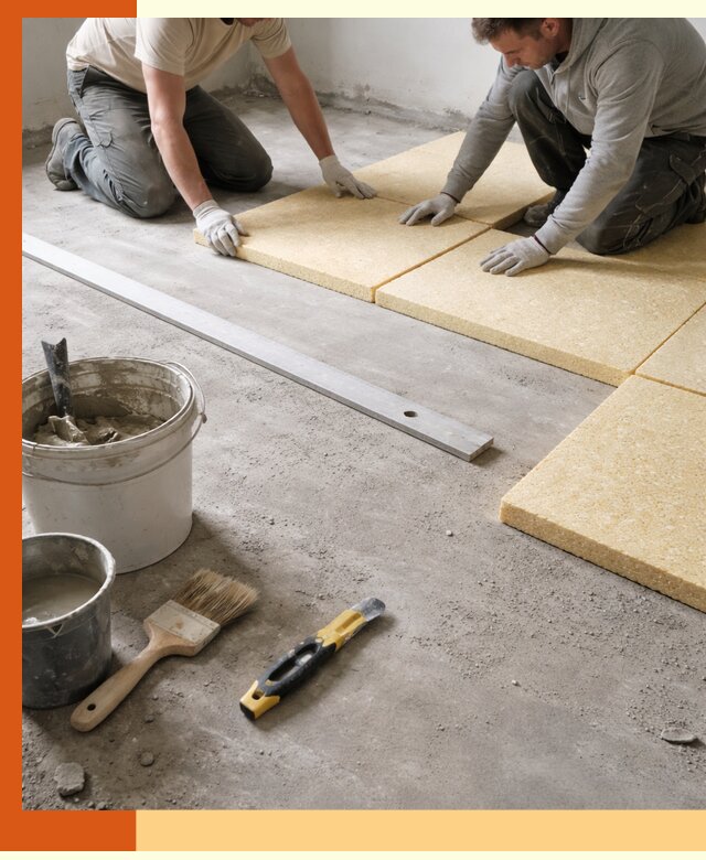 Утепление бетонного пола в щербинке профессионально и недорого