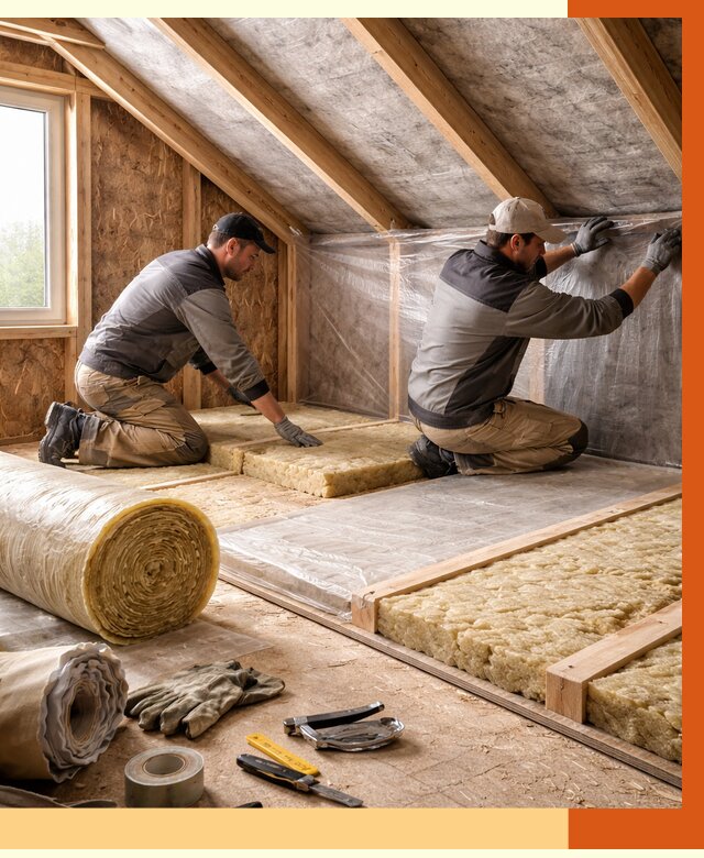 Утепление чердака в щербинке от 7637 руб/м² — теплоизоляция и комплексное утепление под ключ | ТепломастерЩрб