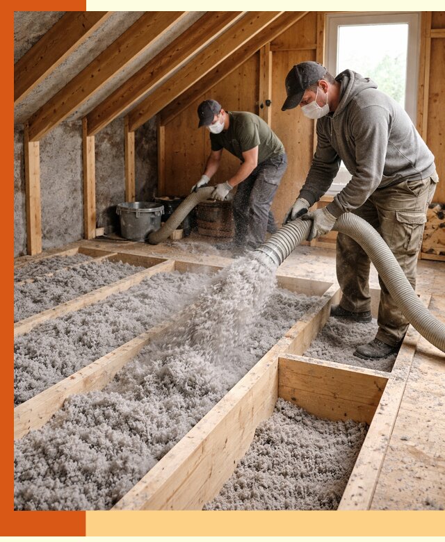 Утепление мансарды эковатой в щербинке с гарантией качества