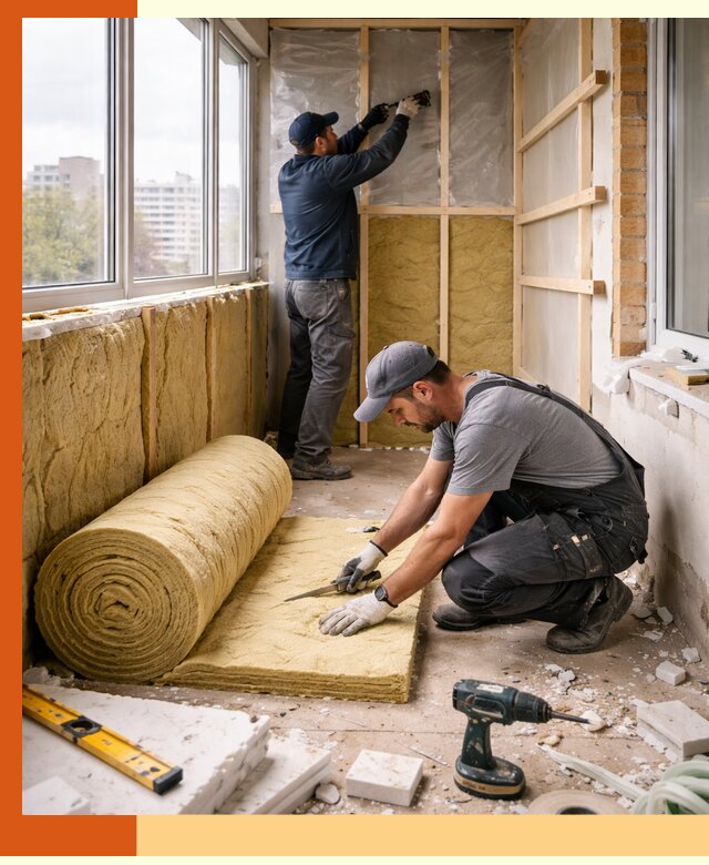 Утепление балкона под ключ в Щербинке качественно и быстро