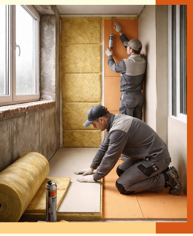 Утепление лоджии под ключ в щербинке от 6618 руб/м2 — комплексное решение | ТепломастерЩрб