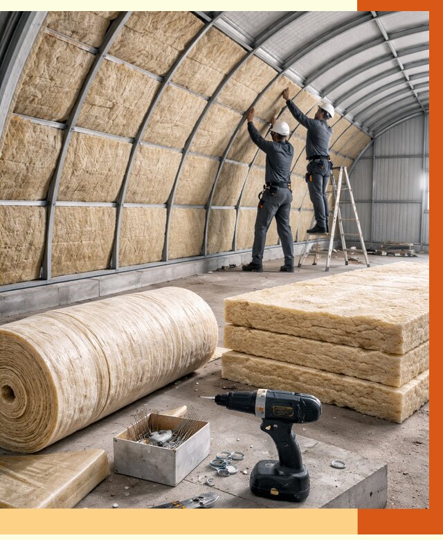 Утепление арочного ангара в щербинке от 3258 руб./м2 под ключ | ТепломастерЩрб