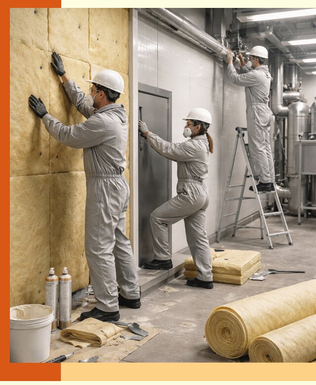 Утепление пищевого цеха под ключ в щербинке