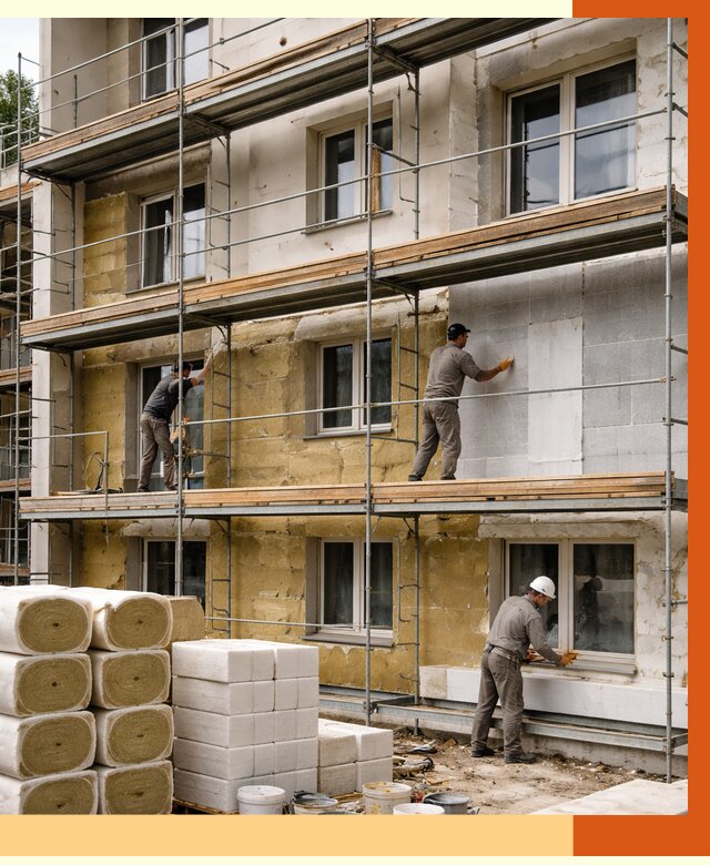 Утепление гостиницы в щербинке от 7331 руб./м2 — комплексно, ППУ, под ключ | ТепломастерЩрб