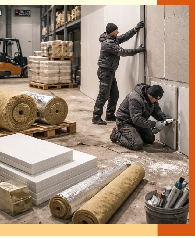 Утепление холодного склада в щербинке от 8655 руб/м2 — комплексное под ключ | ТепломастерЩрб