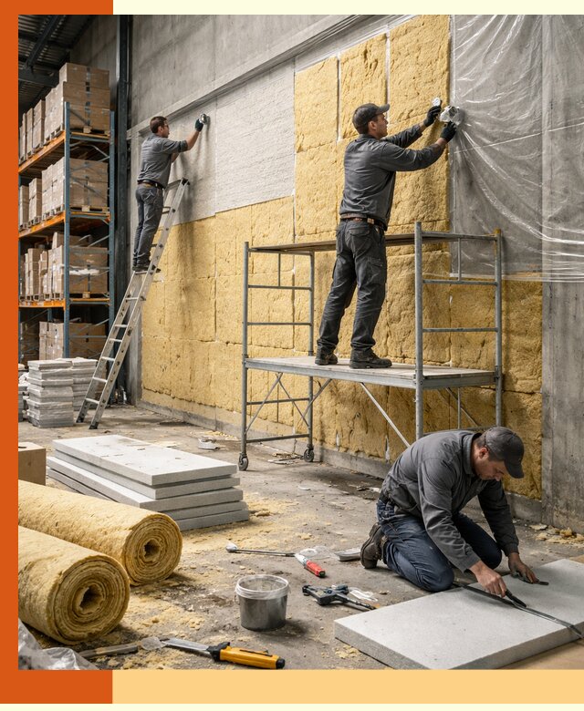 Утепление холодного склада под ключ в щербинке