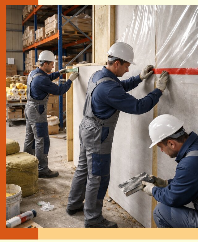 Утепление теплого склада под ключ в щербинке