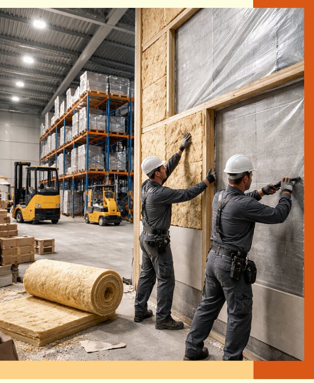 Утепление склада с техникой в щербинке от 4276 руб./м2 — комплексно под ключ | ТепломастерЩрб