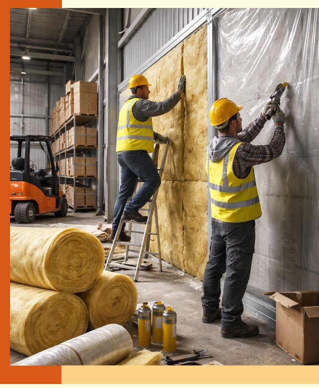 Утепление склада с техникой в щербинке под ключ