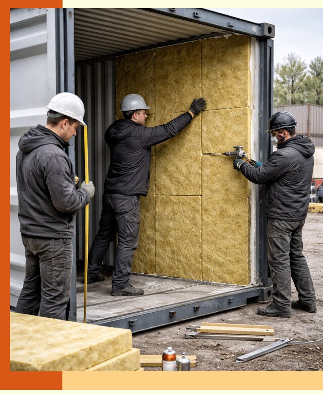 Утепление морского контейнера в щербинке: надежная теплоизоляция и защита
