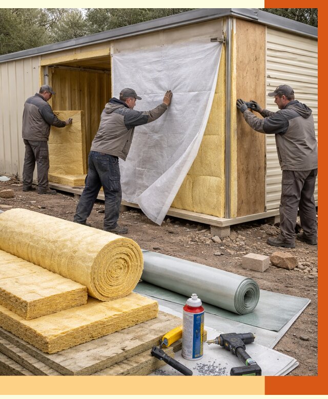 Утепление строительной бытовки в щербинке от 12728 руб. под ключ | ТепломастерЩрб
