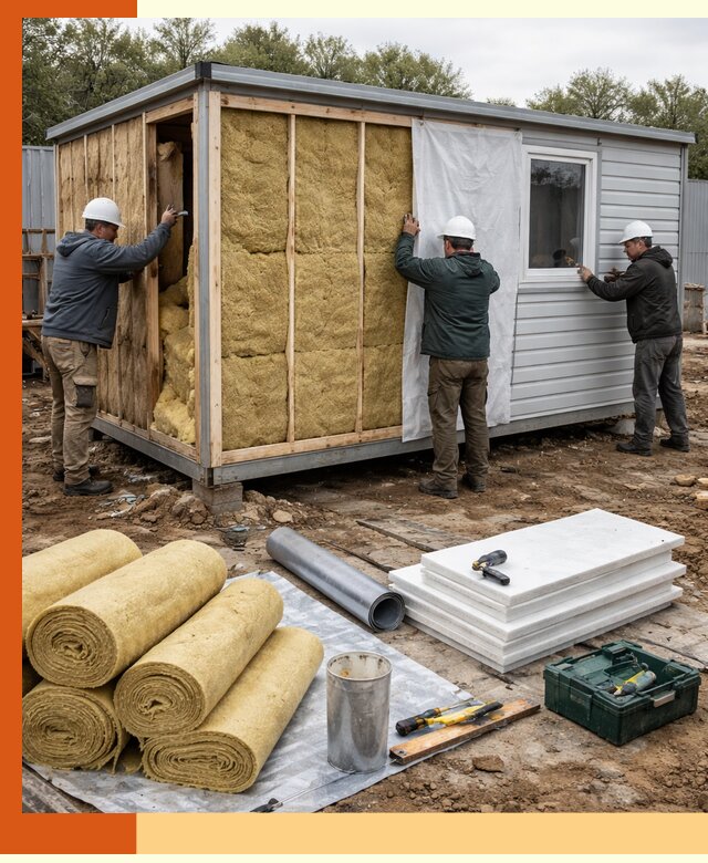 Утепление строительной бытовки под ключ в щербинке для любых условий