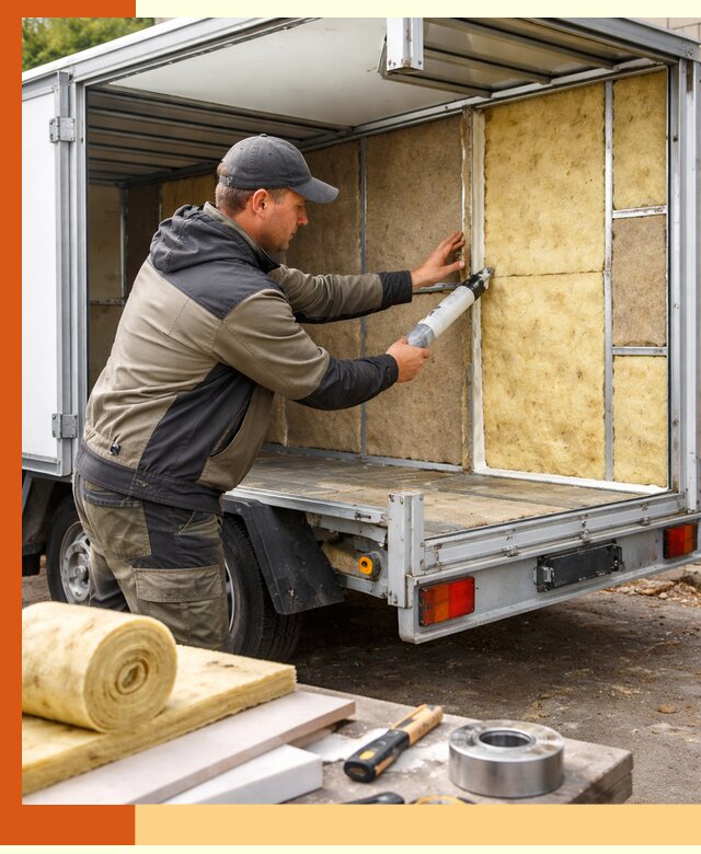 Профессиональное утепление прицепа в щербинке для любых условий