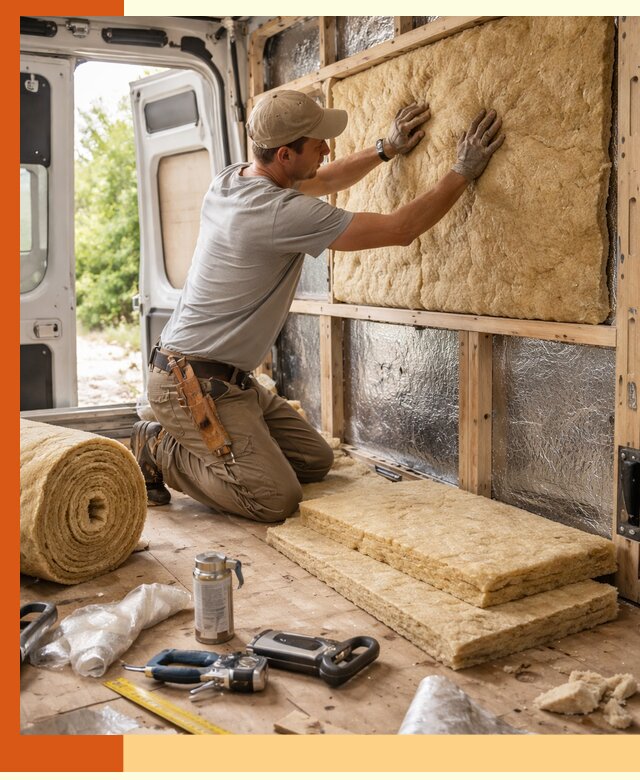 Утепление кемпера под ключ в щербинке с гарантией качества