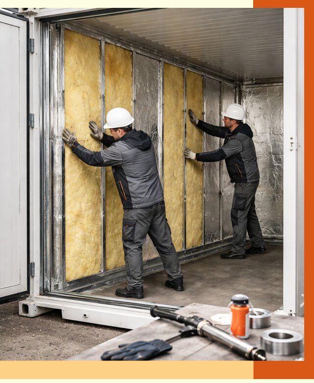 Утепление рефрижераторного контейнера в щербинке от 45819 руб./м² | ТепломастерЩрб