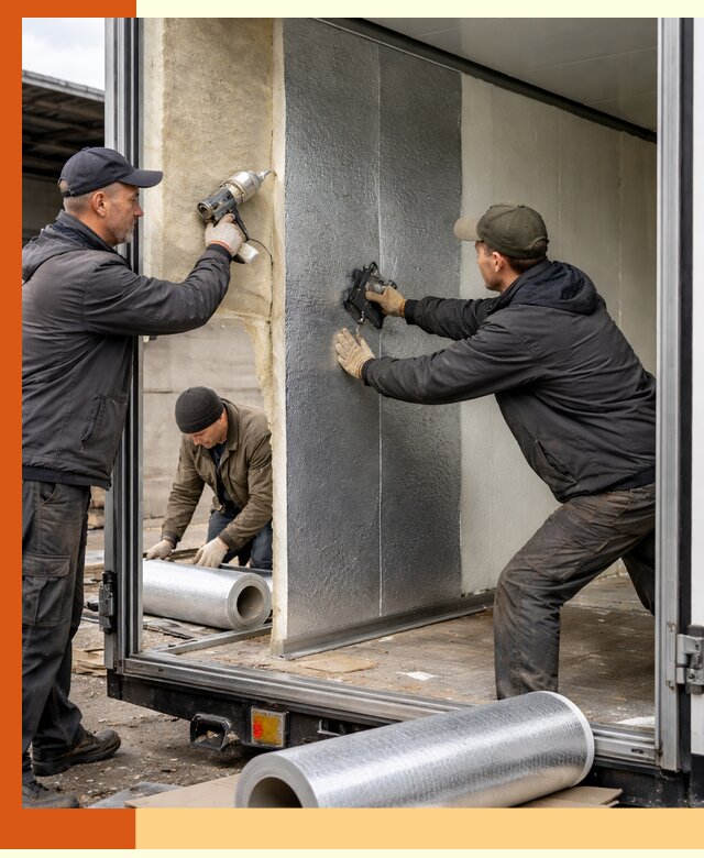 Утепление холодильного кузова в щербинке — монтаж и теплоизоляция