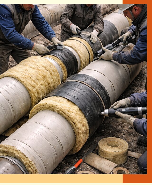 Утепление трубопровода в щербинке под ключ от 1884 руб. — надежно и выгодно | ТепломастерЩрб