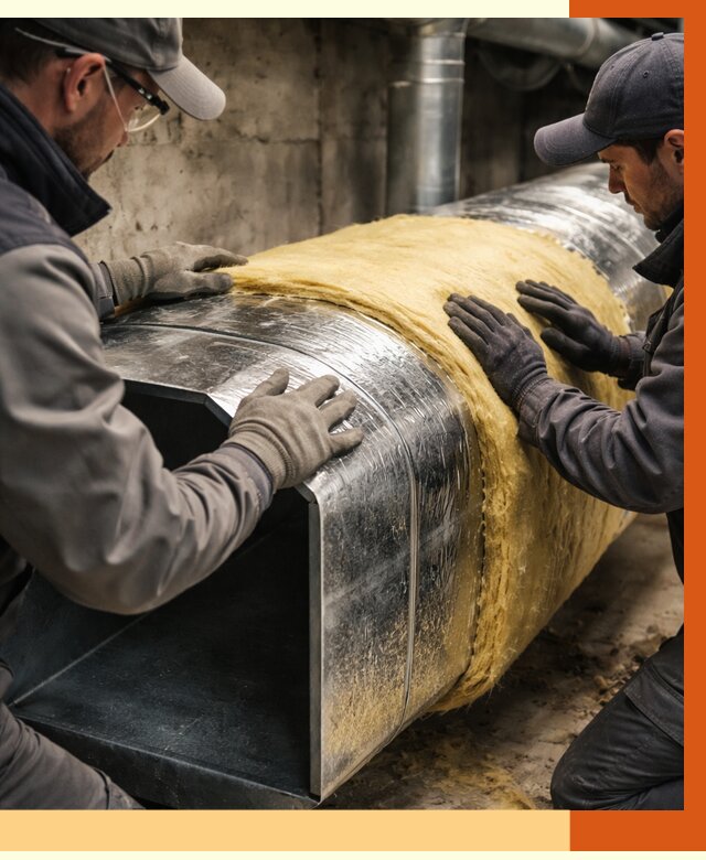 Утепление воздуховодов в щербинке от 4276 руб. — теплоизоляция вентиляции | ТепломастерЩрб