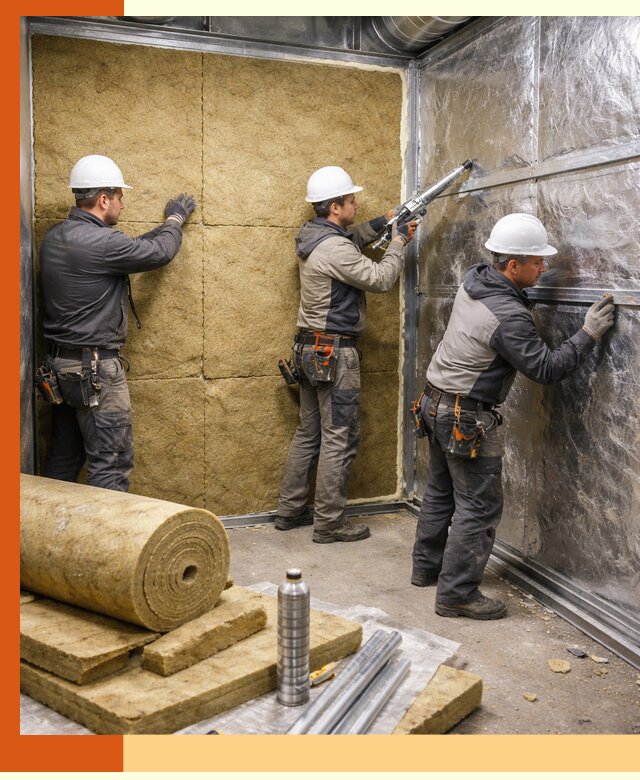 Утепление венткамеры в щербинке — качественная теплоизоляция и шумопоглощение