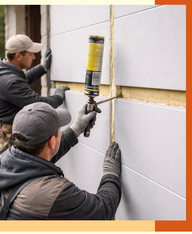 Утепление сэндвич панелей ППУ в щербинке от 4276 руб. за м2 | ТепломастерЩрб