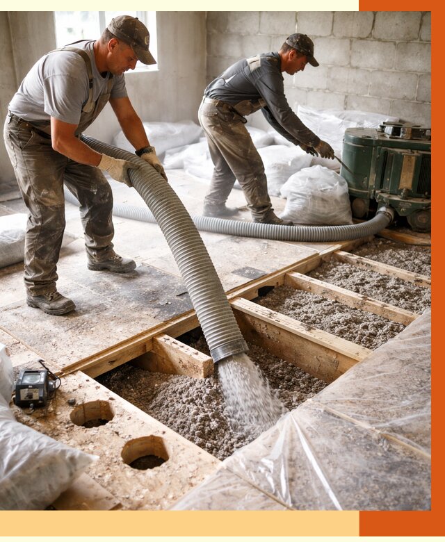 Заполнение пустот перекрытий в щербинке от 4582 руб. под ключ | ТепломастерЩрб