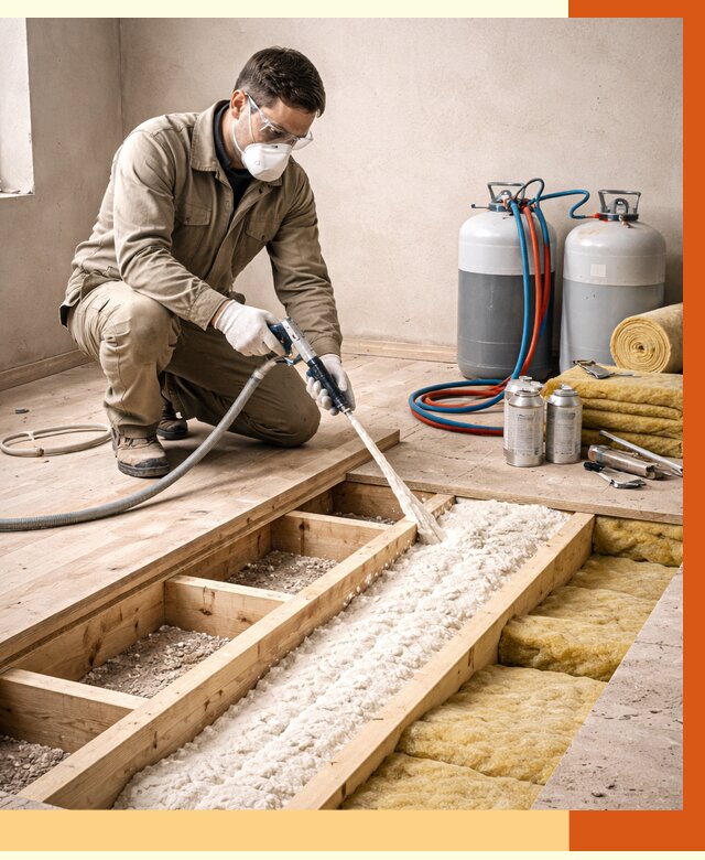 Заполнение полостей межэтажного перекрытия в щербинке от 4276 руб. | ТепломастерЩрб