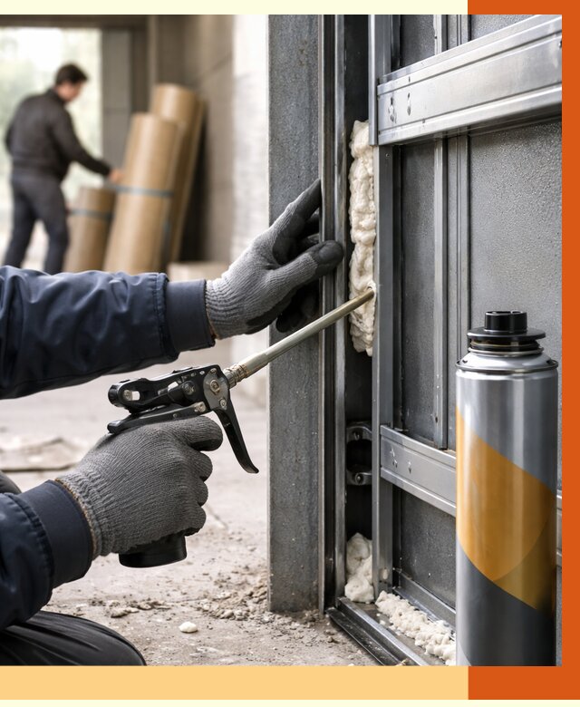 Заполнение пустот ворот в щербинке от 4582 руб. — заливка ППУ, утепление под ключ | ТепломастерЩрб