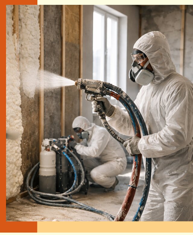 Пенополиуретан напыление для утепления зданий в щербинке