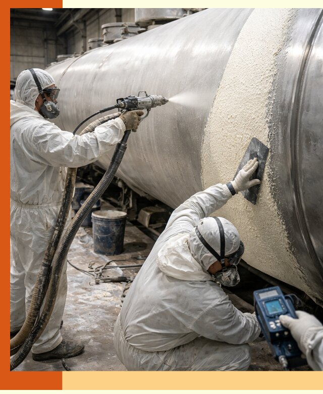 Утепление автоцистерн жидкой теплоизоляцией в щербинке