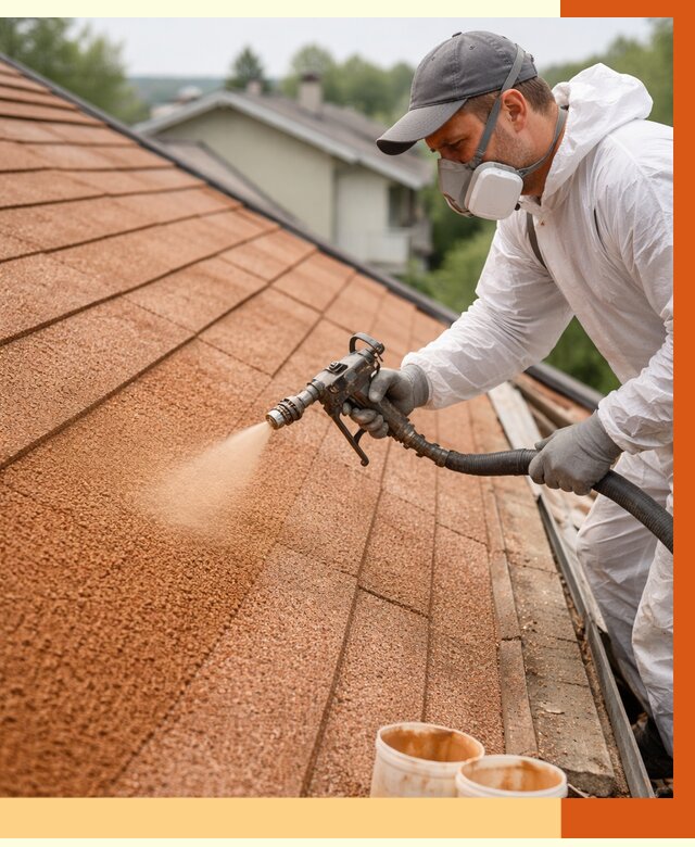 Утепление кровли жидкой пробкой в щербинке от 2749 руб./м² под ключ | ТепломастерЩрб