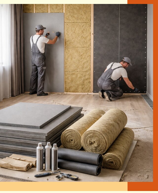 Шумоизоляция дома в щербинке от 4582 руб/м2 — комплексная звукоизоляция под ключ | ТепломастерЩрб