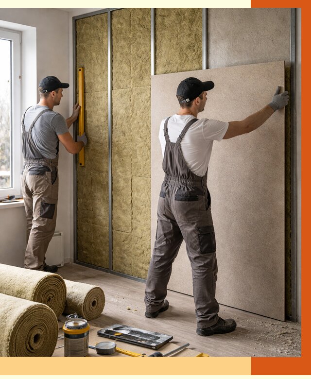 Шумоизоляция стен в щербинке от 4582 руб/м2 — звукоизоляция стен под ключ | ТепломастерЩрб