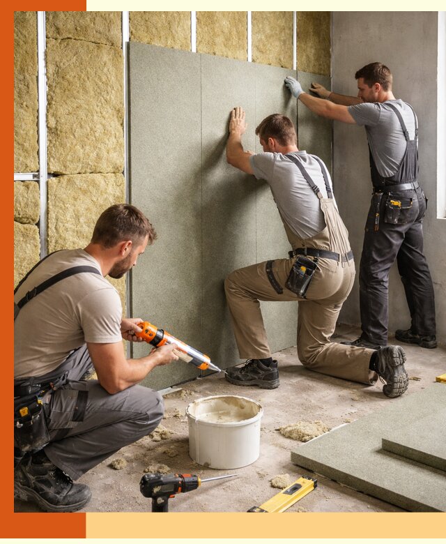 Профессиональная шумоизоляция стен в щербинке для квартир и домов