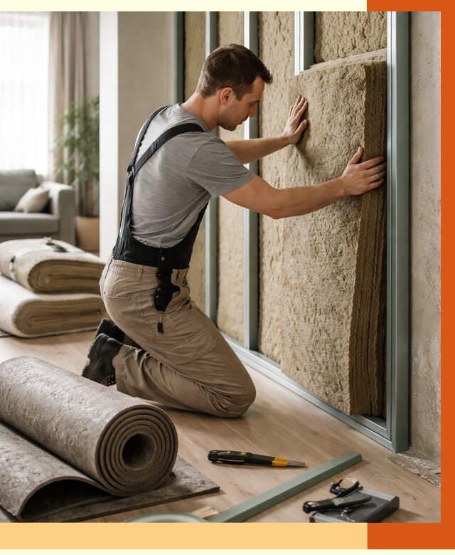 Шумоизоляция перегородок в щербинке от 1680 руб. за м2 — ТепломастерЩрб